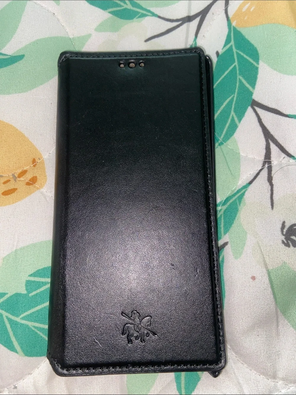VENITO BLACK LEATHER S22 ID PHONE CASE 6.1” Wallet Snap-On